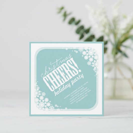 Kerstmis Snowflakes Klassieke feestdag Kaart (Staand voorkant)
