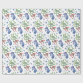 Kerstmis, Snowflakes, Mittens - Wit Cadeaupapier (Vlak)