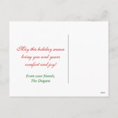 Kerstmis Snowglobe Holiday Foto gepersonaliseerd Feestdagenkaart (Achterkant)