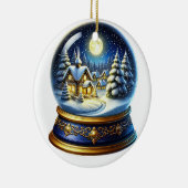 Kerstmis Snowglobe Jaarlijks Keramisch Ornament (Rechts)