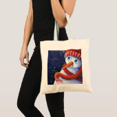 Kerstmis Snowman Bag Tote Bag (Voorkant (product))