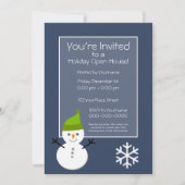 Kerstmis - Snowman - blauw Kaart (Voorkant)