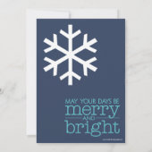 Kerstmis - Snowman - blauw Kaart (Achterkant)