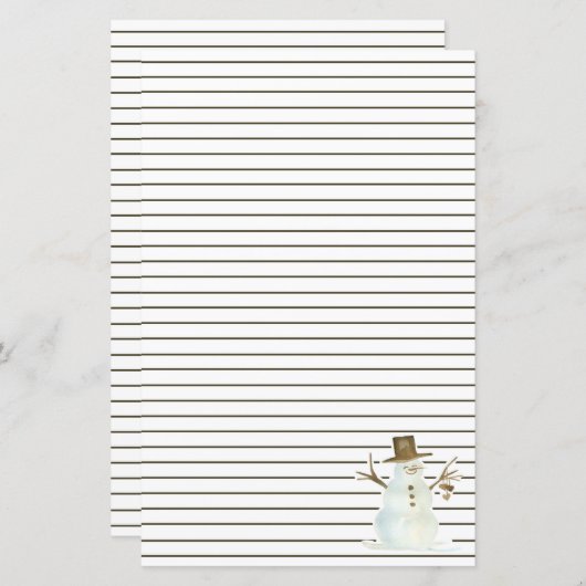 Kerstmis Snowman Brown Persoonlijke feestdag (Voorkant / Achterkant)