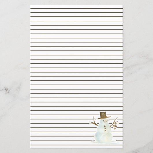 Kerstmis Snowman Brown Persoonlijke feestdag (Voorkant)