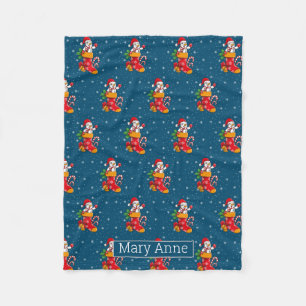 Kerstmis Snowman Candy Cane Patroon Snowflakes Fleece Deken