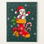 Kerstmis Snowman Candy Cane Snowflakes Dagelijks Planner (Achterkant)