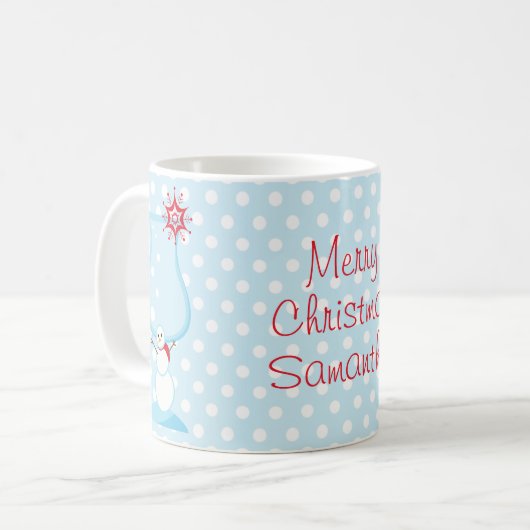 Kerstmis Snowman Cocktail kerst Koffiemok (Voorkant links)