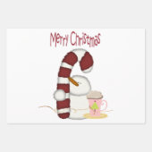 Kerstmis Snowman Coffee Ugly KerstSweaters Inpakpapier Vel (Voorkant)
