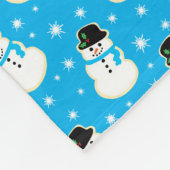 Kerstmis Snowman Cookie Pattern Fleece Deken (Hoek)