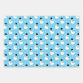 Kerstmis Snowman Cookie Pattern Inpakpapier Vel (Voorkant 2)
