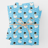 Kerstmis Snowman Cookie Pattern Inpakpapier Vel (In situ)