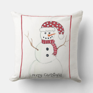 Kerstmis Snowman Cotton Throw pillow Kussen