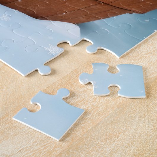 Kerstmis Snowman Couple Legpuzzel (Zijkant)