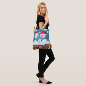 Kerstmis Snowman Couple Tote Bag (Op model)