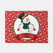 Kerstmis Snowman Doormat Deurmat (Voorkant)