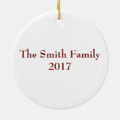 Kerstmis Snowman en rendierband Keramisch Ornament (Achterkant)