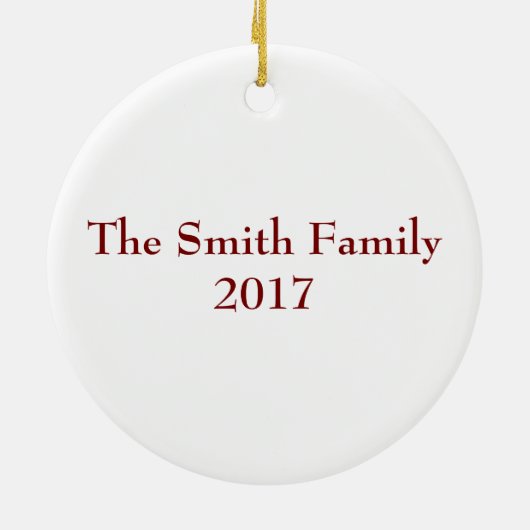 Kerstmis Snowman en rendierband Keramisch Ornament (Achterkant)