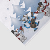 Kerstmis Snowman en rendierband Tissuepapier (Detail)