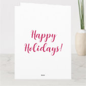 Kerstmis Snowman Face Personalized Cute Holiday Kaart (Achterkant)