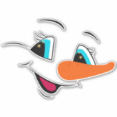 Kerstmis Snowman Face Personalized Cute Holiday Sticker (Voorkant)