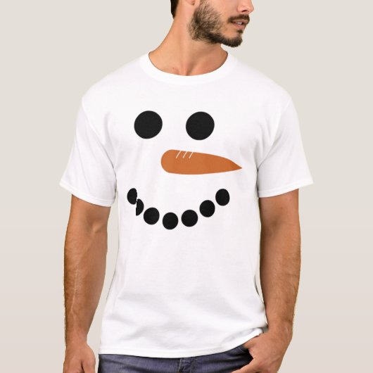 Kerstmis snowman Face T-shirt (Voorkant)