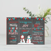 Kerstmis Snowman Gender Reopenbaart uitnodiging (Staand voorkant)