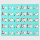 Kerstmis: Snowman Gift Wrap Cadeaupapier (Vlak)