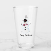 Kerstmis, Snowman Glass Cup Glas (Achterkant)