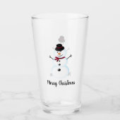 Kerstmis, Snowman Glass Cup Glas (Voorkant)