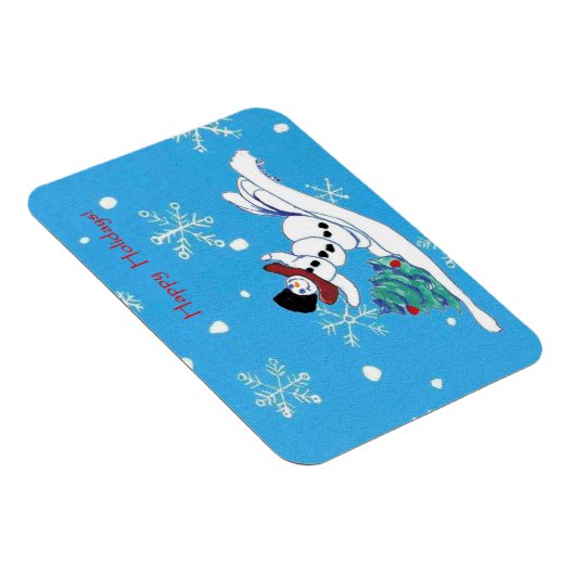 Kerstmis Snowman Holiday Flex Magnet Magneet (Rechterzijde)