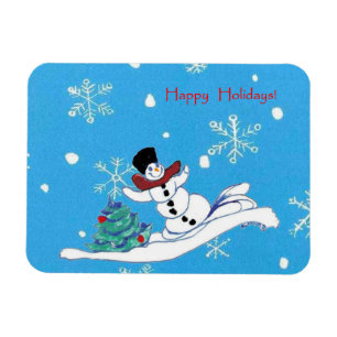 Kerstmis Snowman Holiday Flex Magnet Magneet