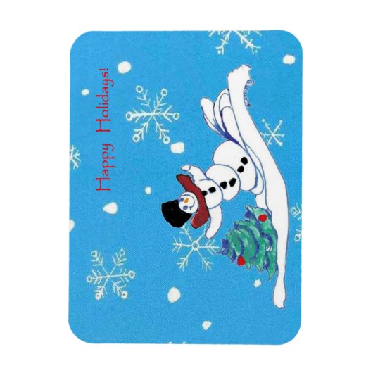 Kerstmis Snowman Holiday Flex Magnet Magneet (Verticaal)