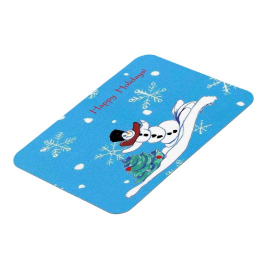 Kerstmis Snowman Holiday Flex Magnet Magneet (Linkerzijde)