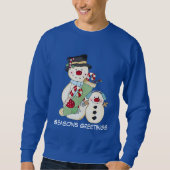 Kerstmis Snowman Holiday mannen sweatshirt (Voorkant)