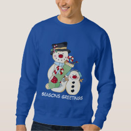Kerstmis Snowman Holiday mannen sweatshirt