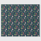 Kerstmis Snowman Holiday Patroon Cadeaupapier (Vlak)