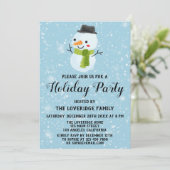 Kerstmis Snowman Holiday White Snow Kaart (Staand voorkant)