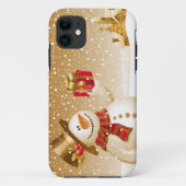 Kerstmis Snowman iPhone 5 Hoesje (Achterkant)