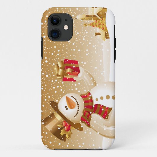 Kerstmis Snowman iPhone 5 Hoesje (Achterkant)