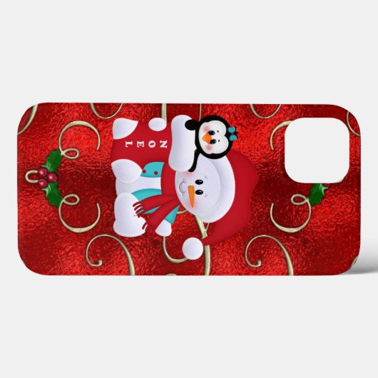 Kerstmis Snowman iPhone hard Xtreme hoesje (Achterkant (horizontaal))