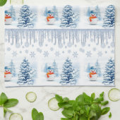 Kerstmis Snowman Kitchen Towels Theedoek (Gevouwen)