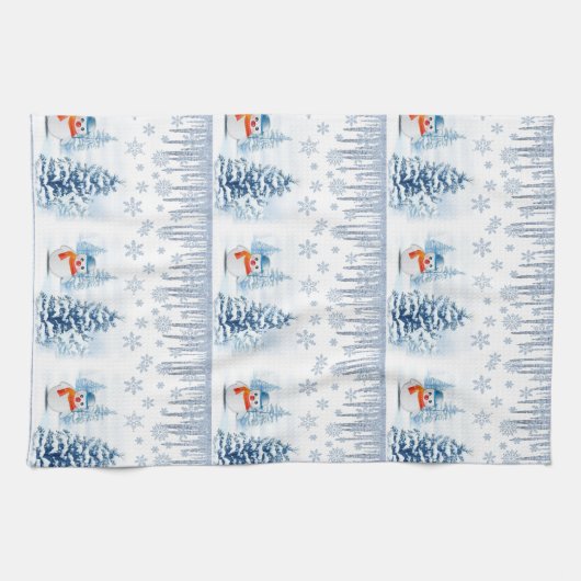 Kerstmis Snowman Kitchen Towels Theedoek (Horizontaal)