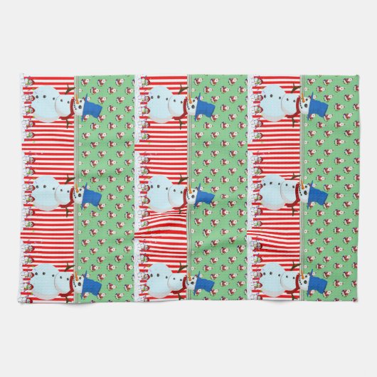 Kerstmis Snowman Kitchen Towels Theedoek (Horizontaal)