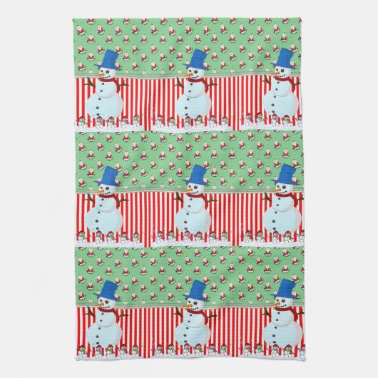 Kerstmis Snowman Kitchen Towels Theedoek (Verticaal)