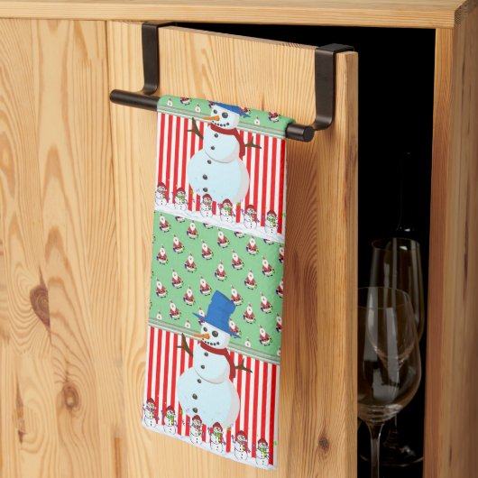 Kerstmis Snowman Kitchen Towels Theedoek (Derde Gevouwen)