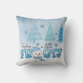 Kerstmis Snowman Kussen (Voorkant)