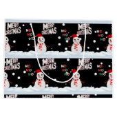 Kerstmis: Snowman Large Gift Bag Groot Cadeauzakje (Achterkant)