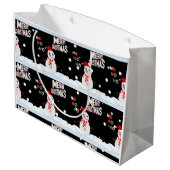 Kerstmis: Snowman Large Gift Bag Groot Cadeauzakje (Achterkant Gekanteld)