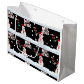 Kerstmis: Snowman Large Gift Bag Groot Cadeauzakje (Voorkant Gekanteld)